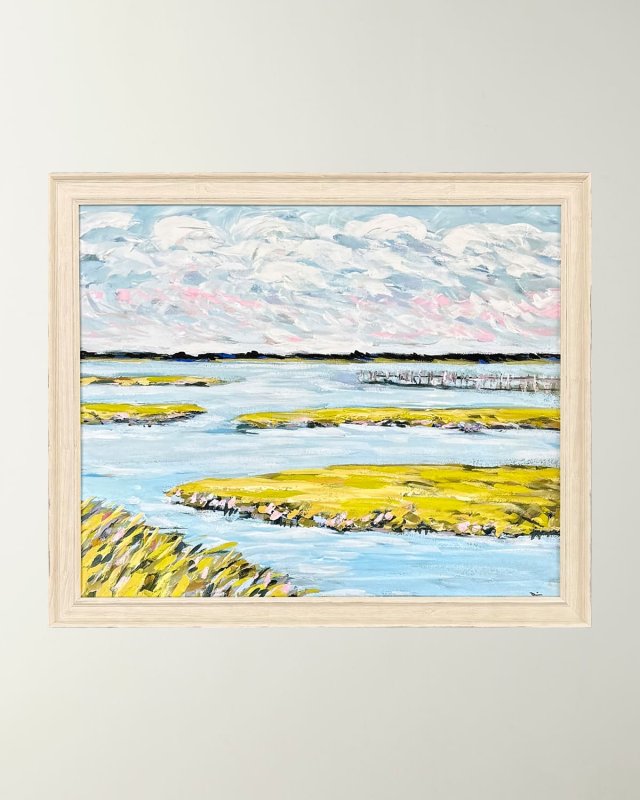 "Marsh Day" Hand-Embellished Giclee by Maren Devine